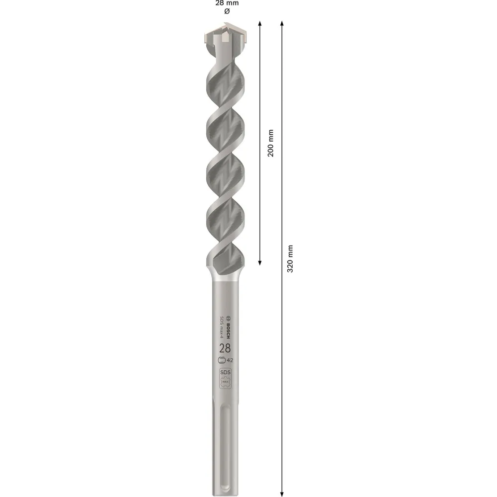 Bosch PRO SDS max-4 Hammerbohrer 28 x 200 x 320 mm - 2608685870