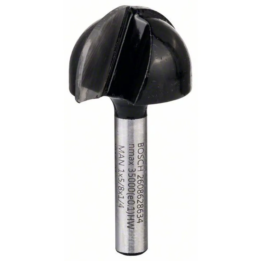 Bosch Hohlkehlfräser 1/4" R1 12,7 mm Ø 25,4 mm L 15,6 mm G 49 mm - 2608628634