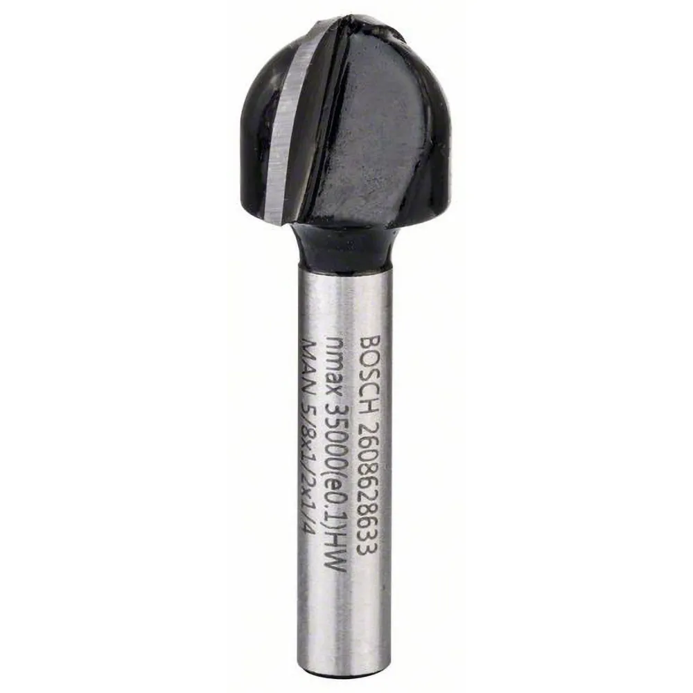 Bosch Hohlkehlfräser 1/4" R1 8 mm Ø 15,9 mm L 12,3 mm G 45 mm - 2608628633