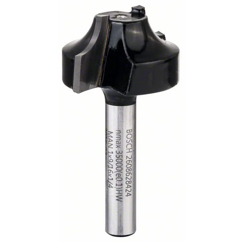 Bosch Kantenformfräser E 1/4" R1 6,3 mm Ø 25,4 mm L 14 mm G 46 mm - 2608628424