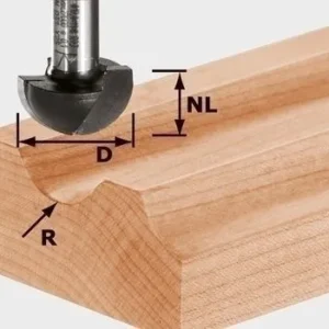 Festool Hohlkehlfräser HW Schaft 8 mm HW S8 R8 - 490985