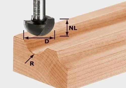 Festool Hohlkehlfräser HW Schaft 8 mm HW S8 R6,35 - 490984
