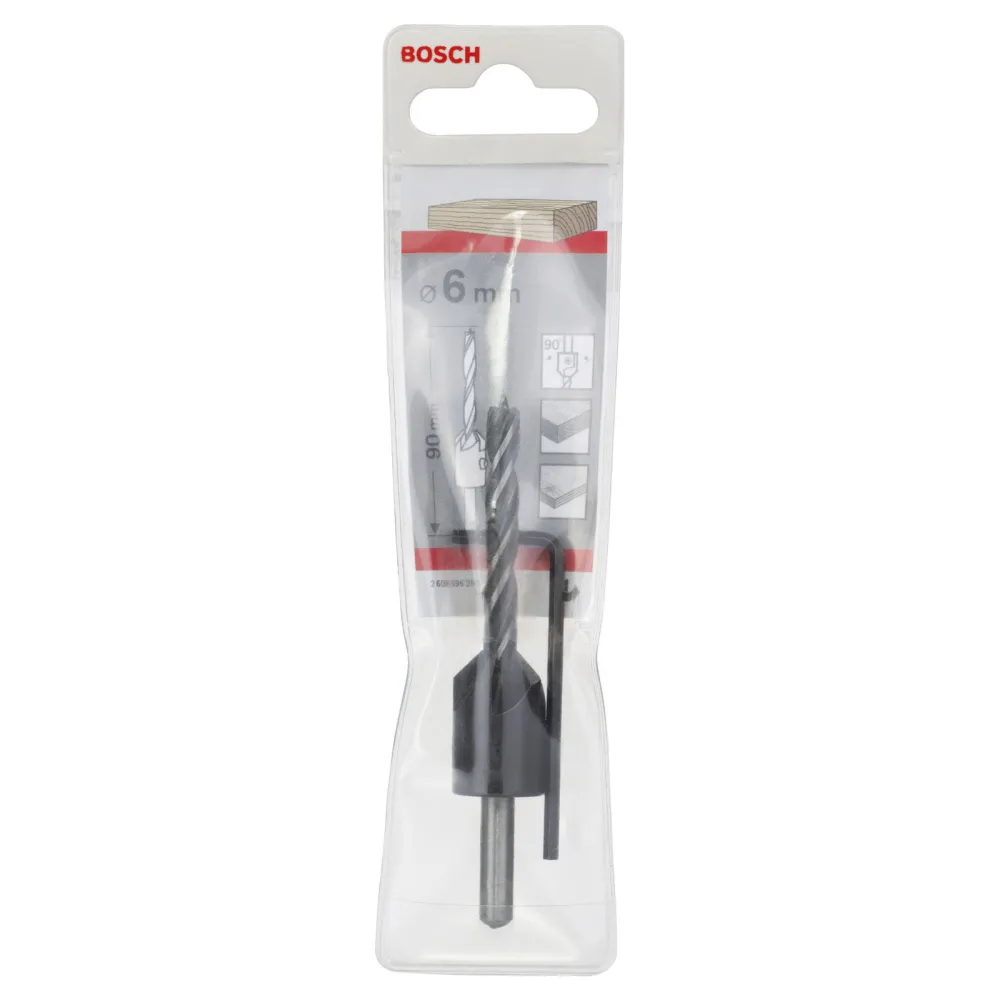Bosch Holzspiralbohrer mit 90°-Senker 6 mm - 2608596393