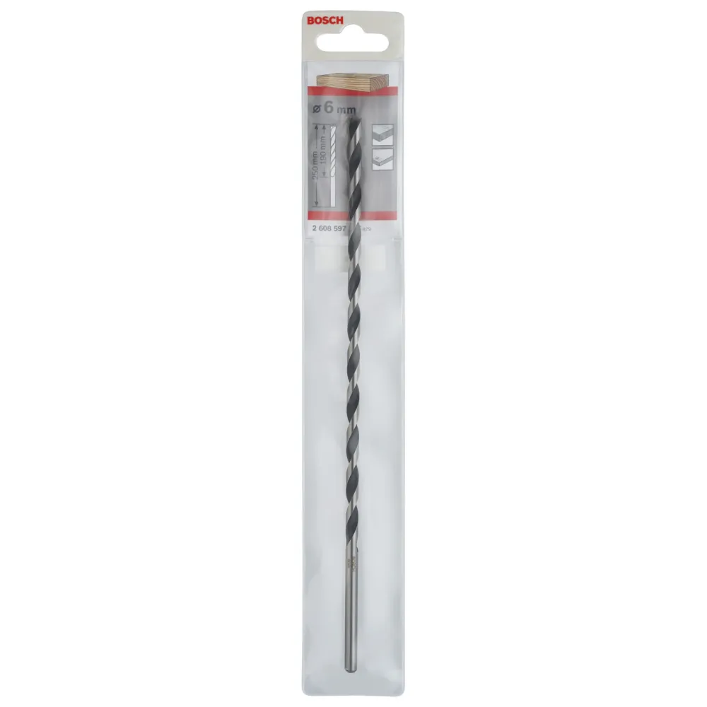 Bosch Maschinenholzbohrer M-Spitze 6 x 250 mm d 6 mm - 2608597187