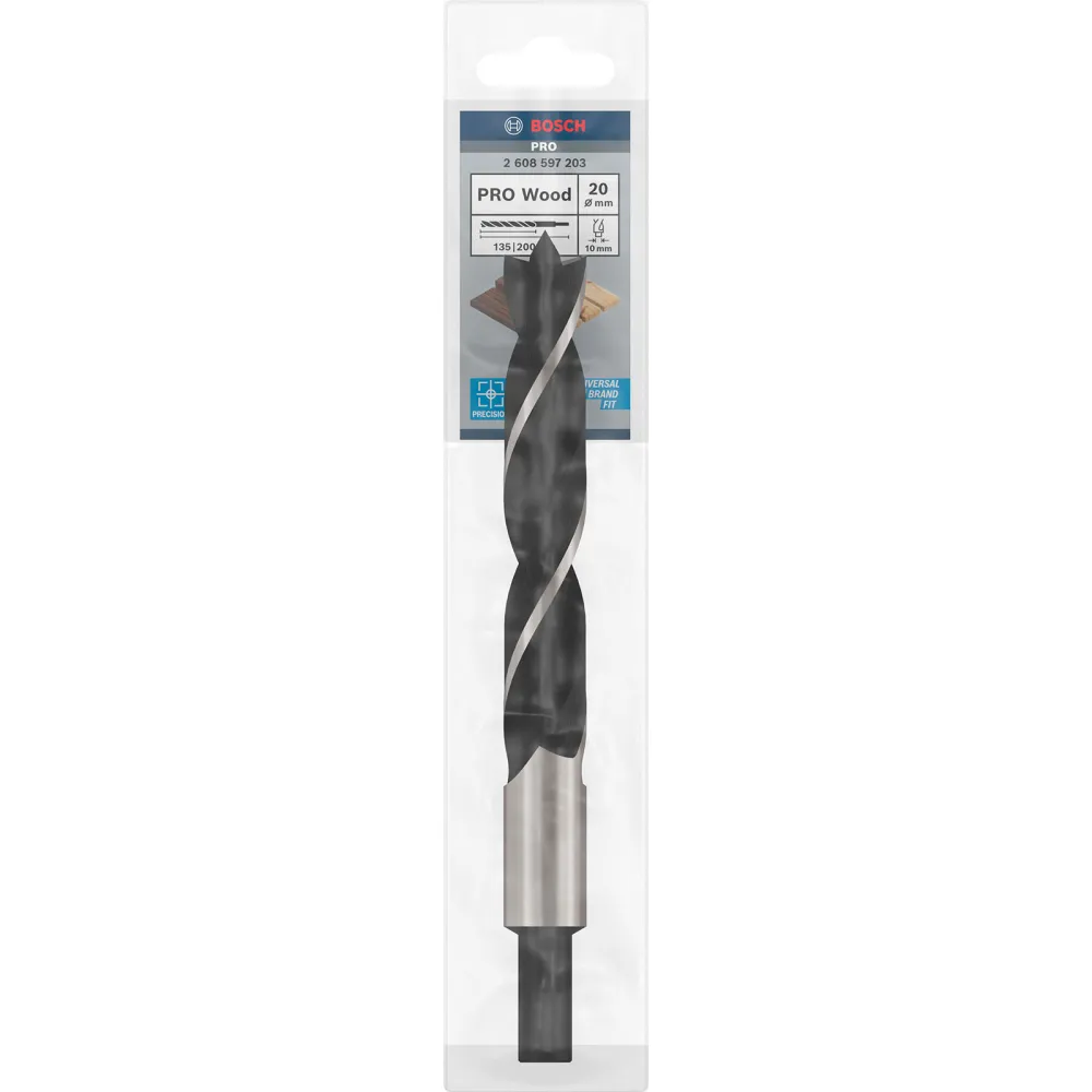 Bosch PRO Wood Holzspiralbohrer 20 x 140 x 200 mm - 2608597203