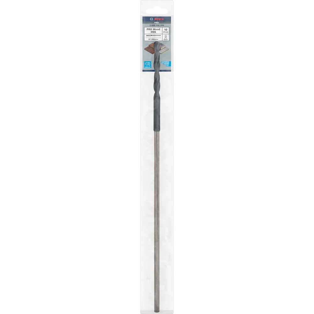 Bosch PRO Wood HSS Installationsbohrer 10 x 87 x 400 mm - 2608596336
