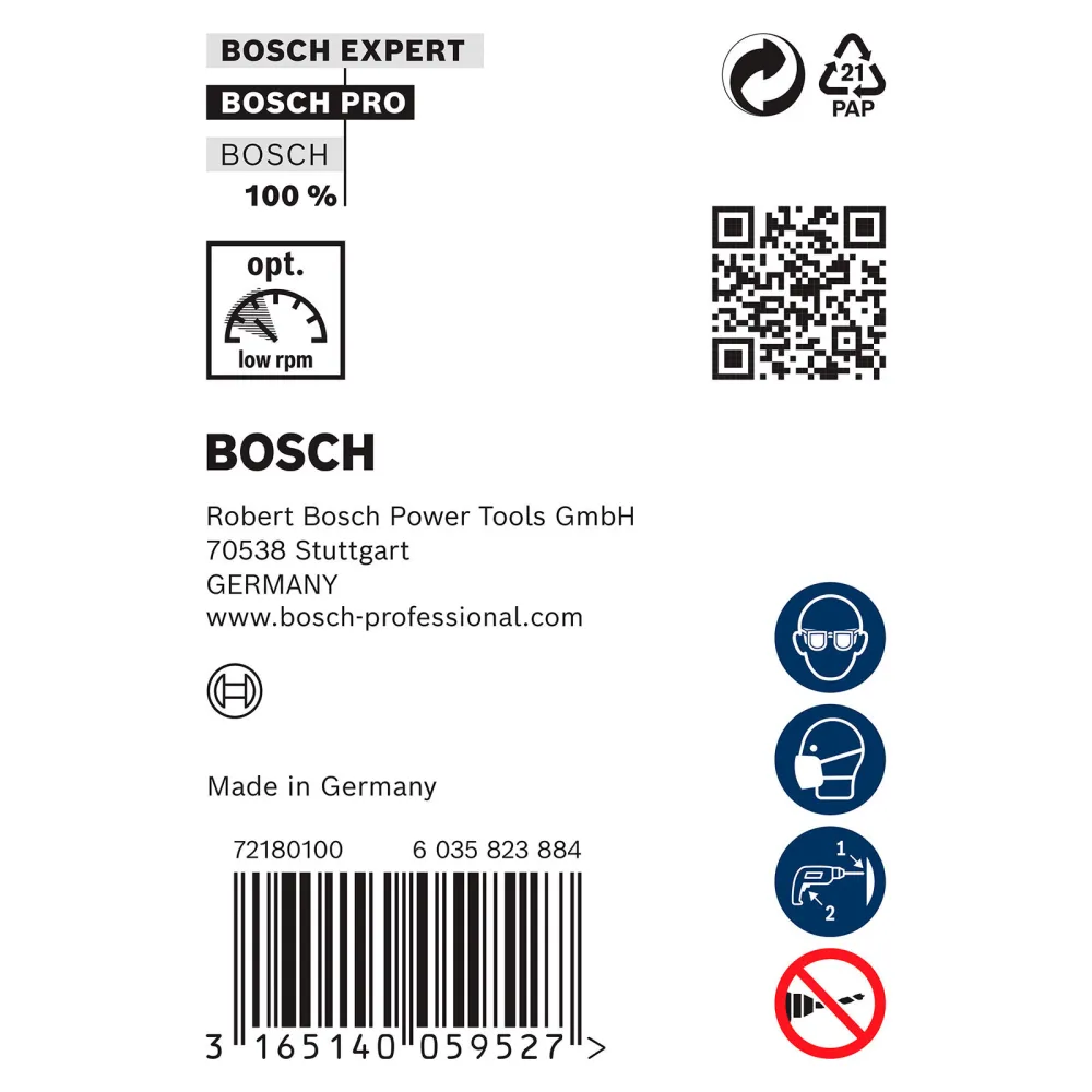 Bosch PRO Wood HSS Installationsbohrer 16 x 100 x 600 mm - 2608596346