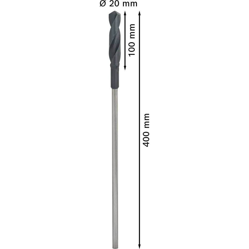 Bosch PRO Wood HSS Installationsbohrer 20 x 100 x 400 mm - 2608596341