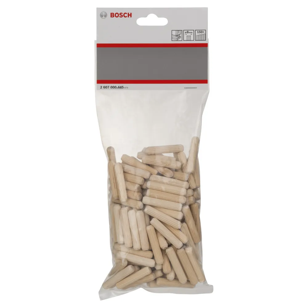 Bosch 150x Holzdübel 8 mm, 40 mm - 2607000445