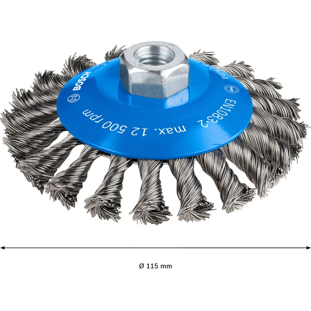 Bosch PRO Metal heavy Kegelbürste 115 x 0,50 mm Gewinde - 2608622058