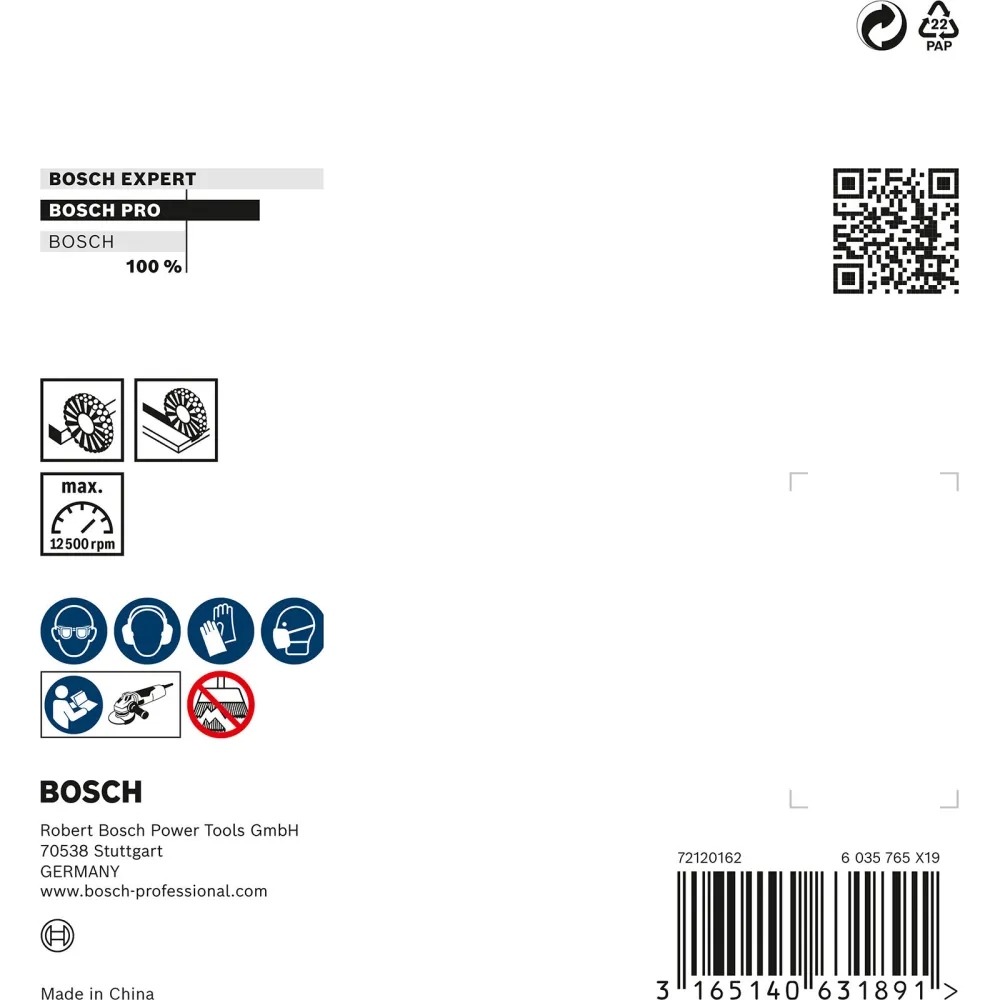Bosch PRO Stainless Steel heavy Kegelbürste 115 x 0,35 mm Gewinde - 2608622109