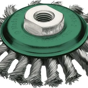 Lessmann Zopfkegelbürste Ø115 mm VA 12 mm 15.000 min-¹ - 472857