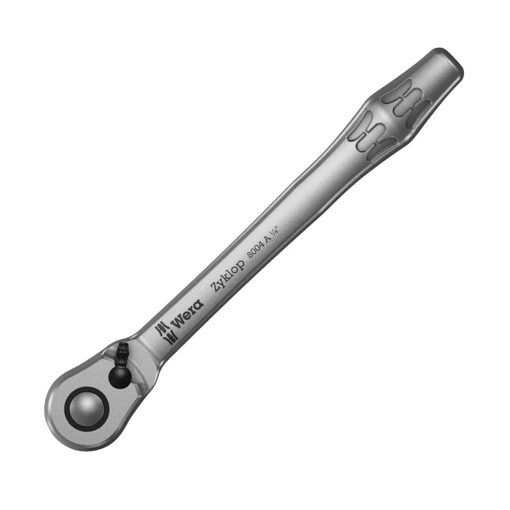 Wera 8004 Zyklop Metal-Knarre mit Umschalthebel mit 1/4"-Antrieb - 004004
