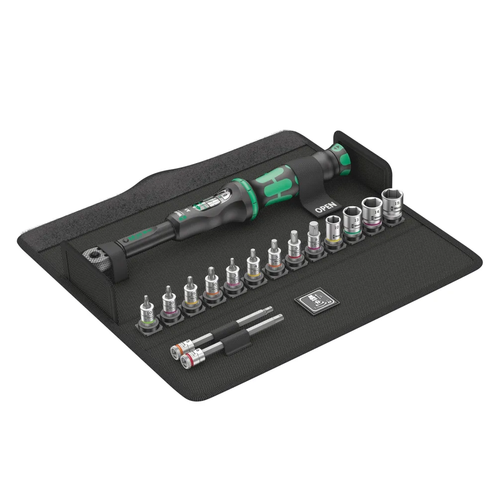 Wera Bicycle Set Torque 1 - 16tlg. Click-Torque A5 textiler Box mit Nüssen - 004180