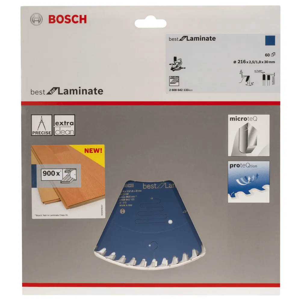 Bosch Kreissägeblatt Best Laminate, 216 x 30 x 2,5 mm, 60 - 2608642133