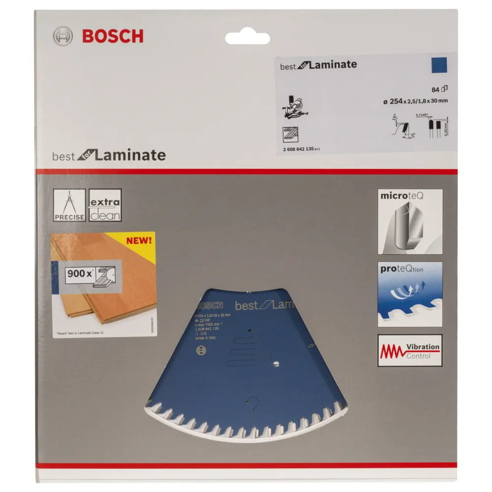 Bosch Kreissägeblatt Best Laminate, 254 x 30 x 2,5 mm, 84 - 2608642135