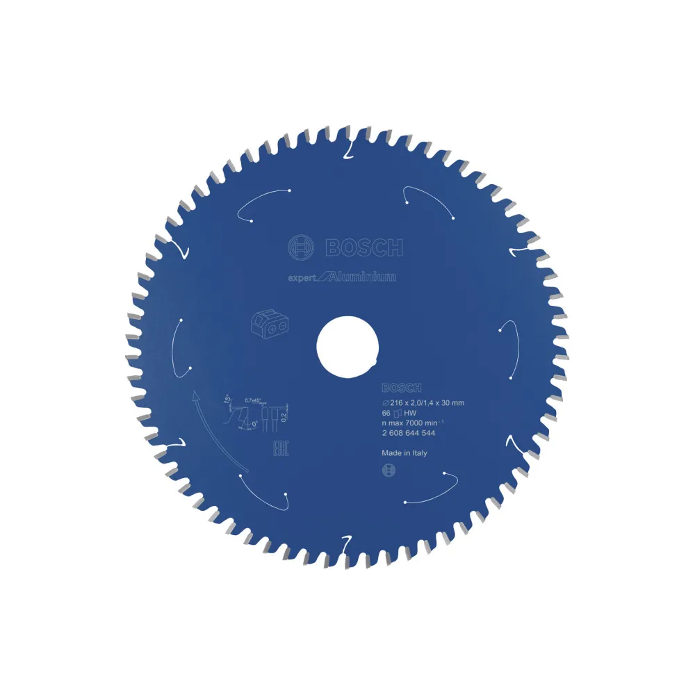 Bosch Kreissägeblatt Expert Aluminium für Akku-Tischkreissägensägen 216 x 2 / 1,4 x 30 66 Zähne - 2608644544