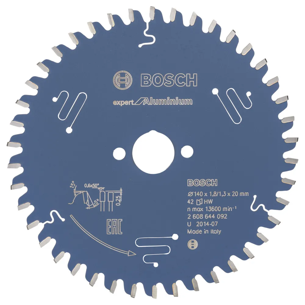 Bosch Kreissägeblatt Expert Aluminium für Handkreissägen 140 x 20 x 1,8 mm 42 - 2608644092