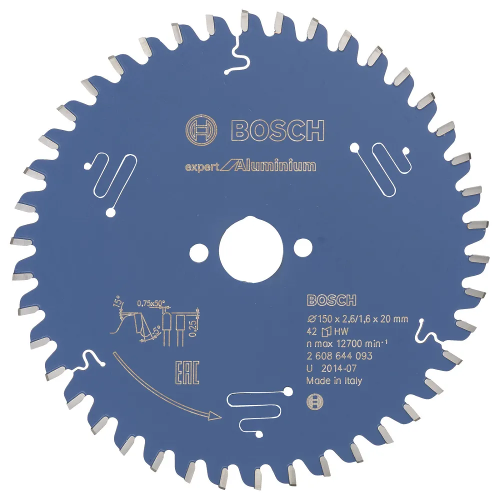 Bosch Kreissägeblatt Expert Aluminium für Handkreissägen 150 x 20 x 2,6 mm 42 - 2608644093