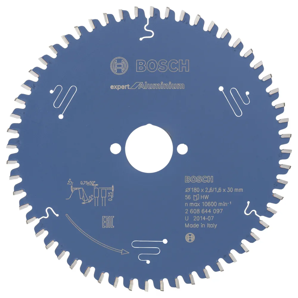 Bosch Kreissägeblatt Expert Aluminium für Handkreissägen 180 x 30 x 2,6 mm 56 - 2608644097