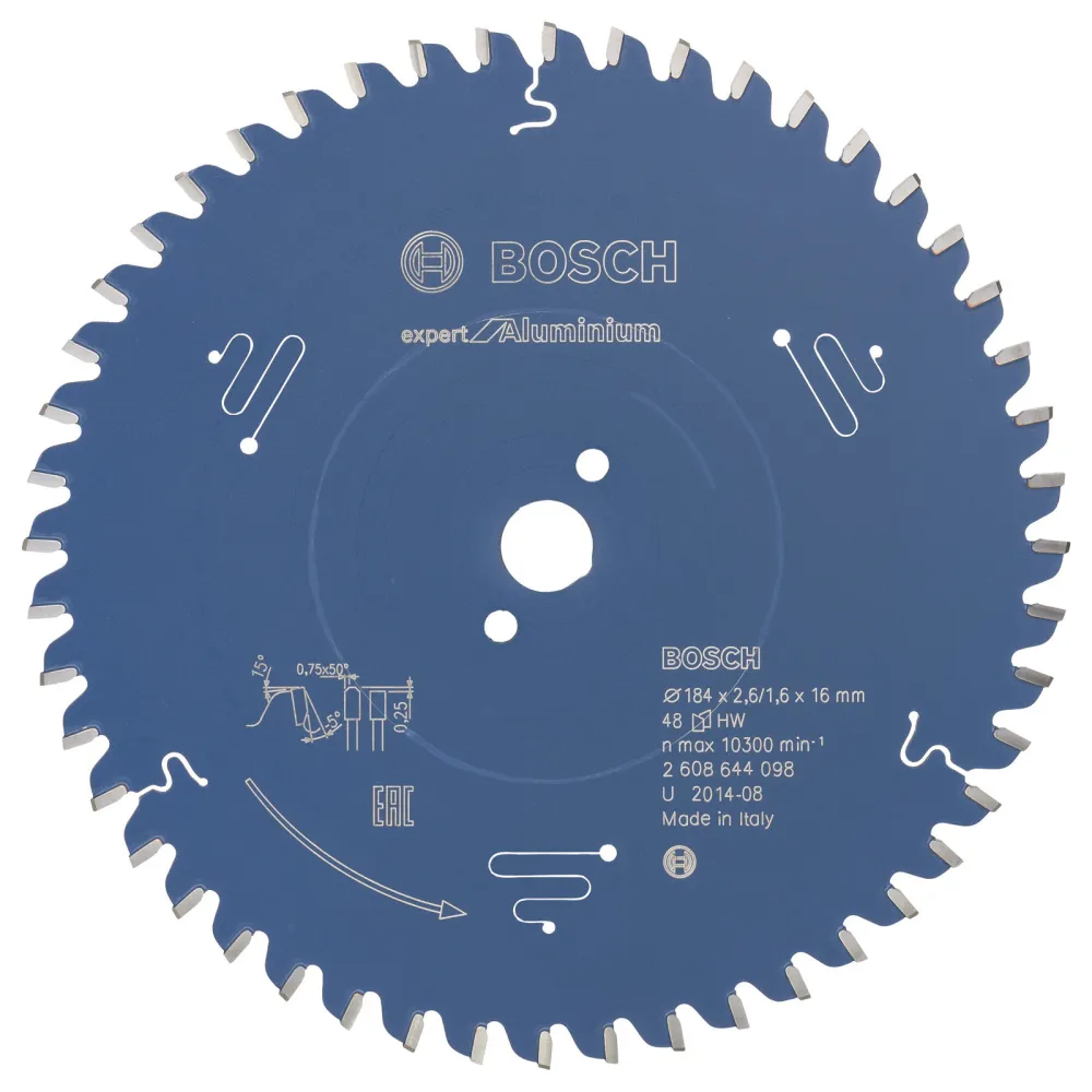 Bosch Kreissägeblatt Expert Aluminium für Handkreissägen 184 x 16 x 2,6 mm 48 - 2608644098