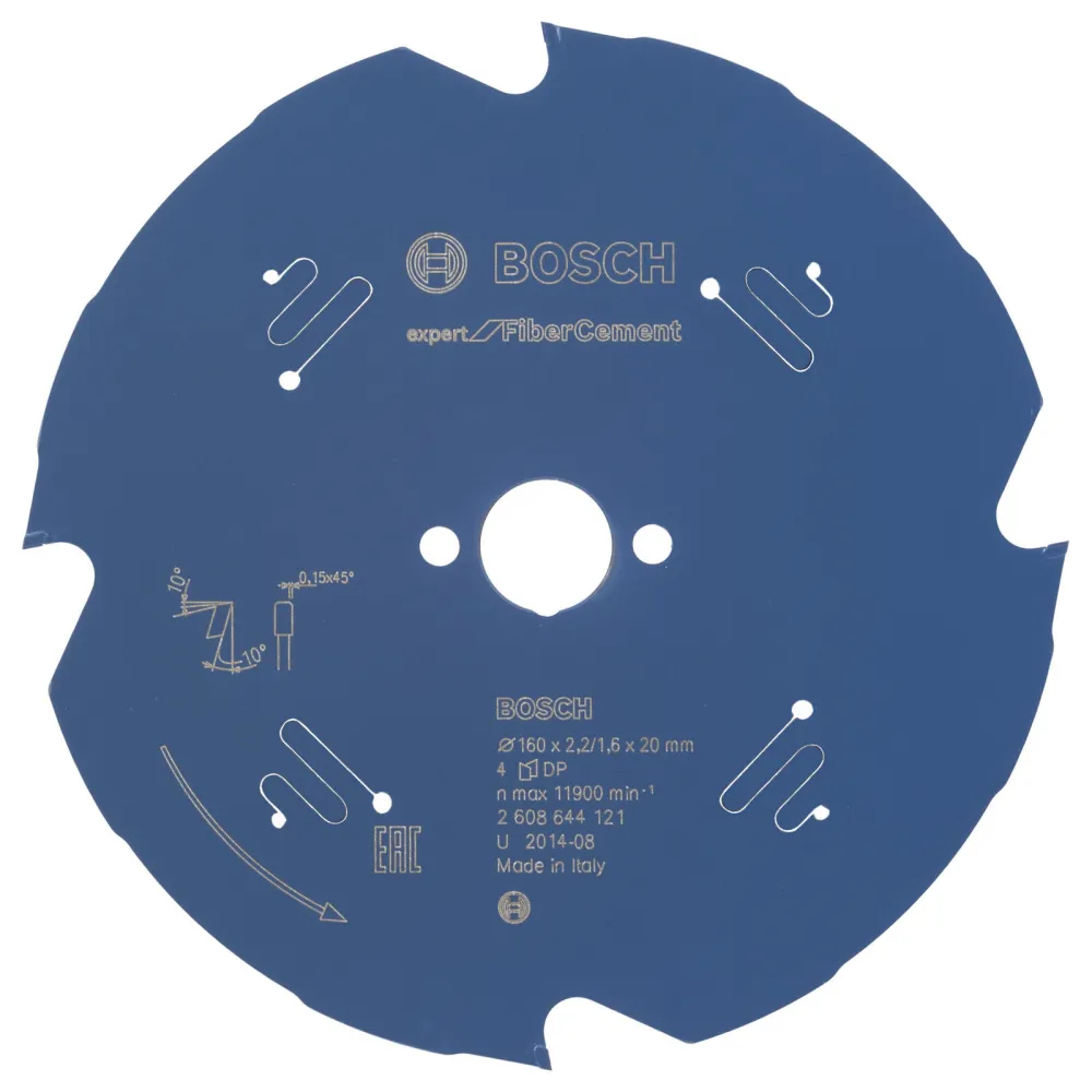 Bosch Kreissägeblatt Expert Fibre Cement für Handkreissägen 160 x 20 x 2,2 mm 4 - 2608644121