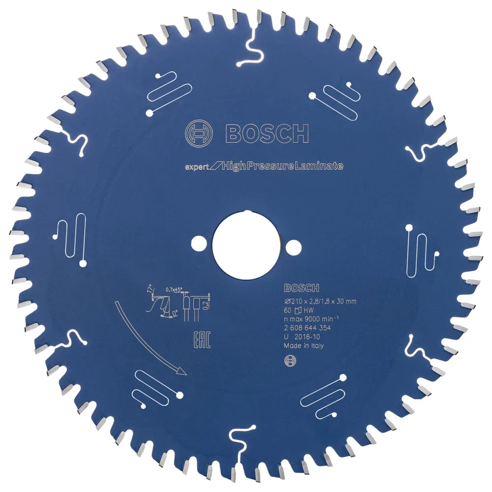 Bosch Kreissägeblatt Expert High Pressure Laminate für Handkreissägen 210 x 30 x 2,8 mm 60 - 2608644354