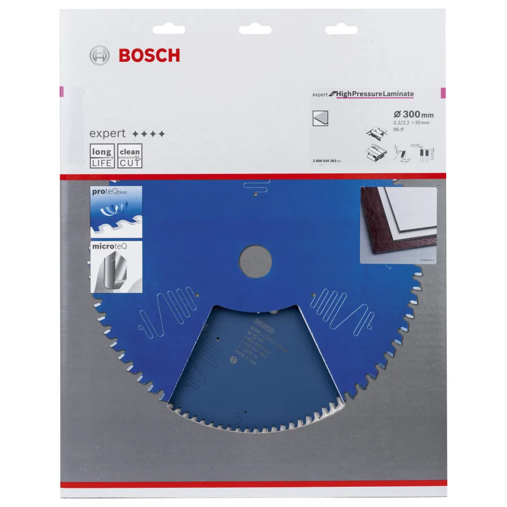 Bosch Kreissägeblatt Expert High Pressure Laminate für Tischsägen 300 x 30 x 3,2 mm 96 - 2608644363