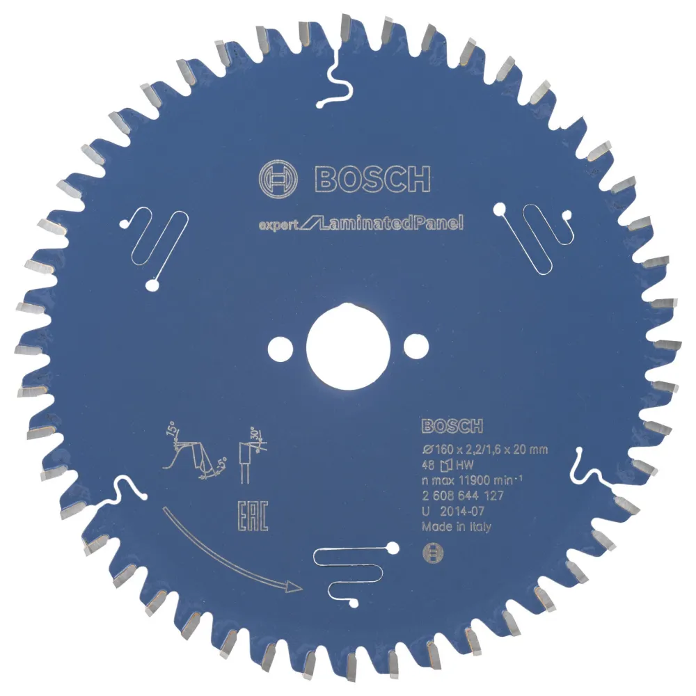 Bosch Kreissägeblatt Expert Laminated Panel für Handkreissägen 160 x 20 x 2,2 mm 48 - 2608644127