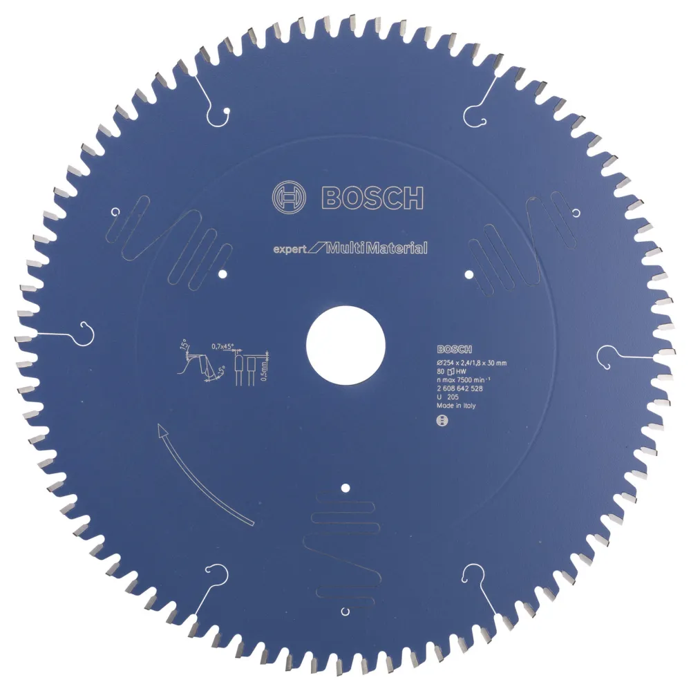 Bosch Kreissägeblatt Expert Multi Material für Kapp- und Gehrungssägen 254 x 30 x 2,4 mm 80 - 2608642528