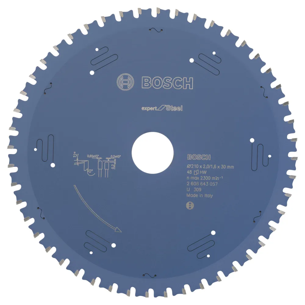 Bosch Kreissägeblatt Expert Steel für Handkreissägen 210 x 30 x 2 mm 48 - 2608643057
