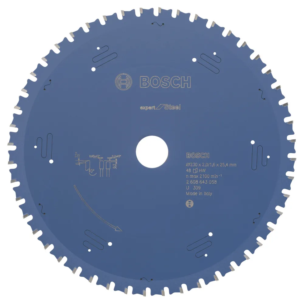 Bosch Kreissägeblatt Expert Steel für Handkreissägen 235 x 25,4 x 2,2 mm 48 - 2608643058