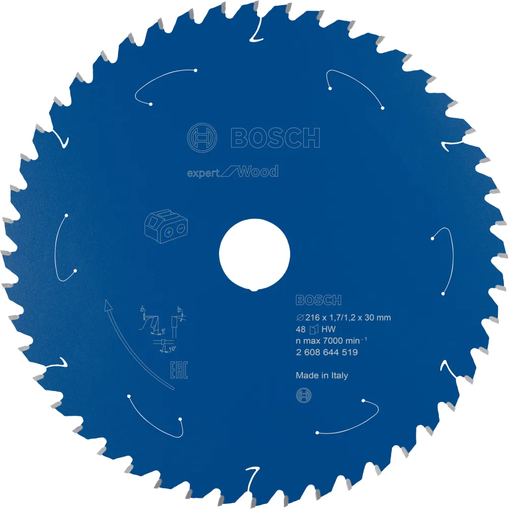 Bosch Kreissägeblatt Expert Wood für Akku-Gehrungssägen 216 x 1,7 x 30 mm 48 - 2608644519