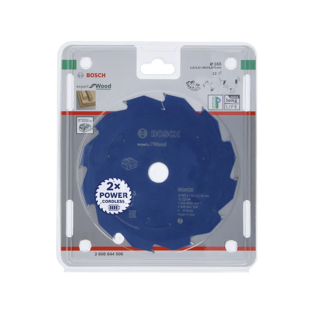 Bosch Kreissägeblatt Expert Wood für Akku-Handkreissägen 165 x 1,5 x 20 mm 12 - 2608644506