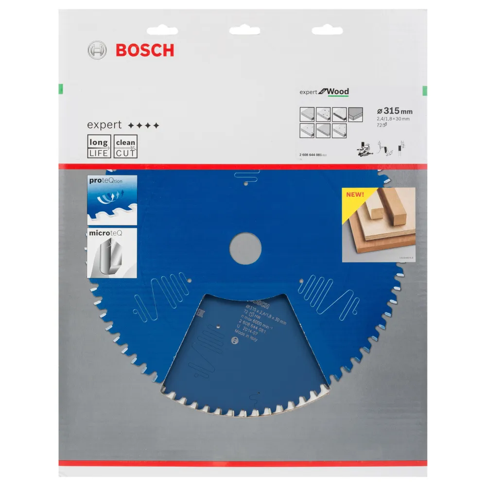 Bosch Kreissägeblatt Expert Wood für Kapp- und Gehrungssägen 315 x 30 x 2,4 mm 72 - 2608644081