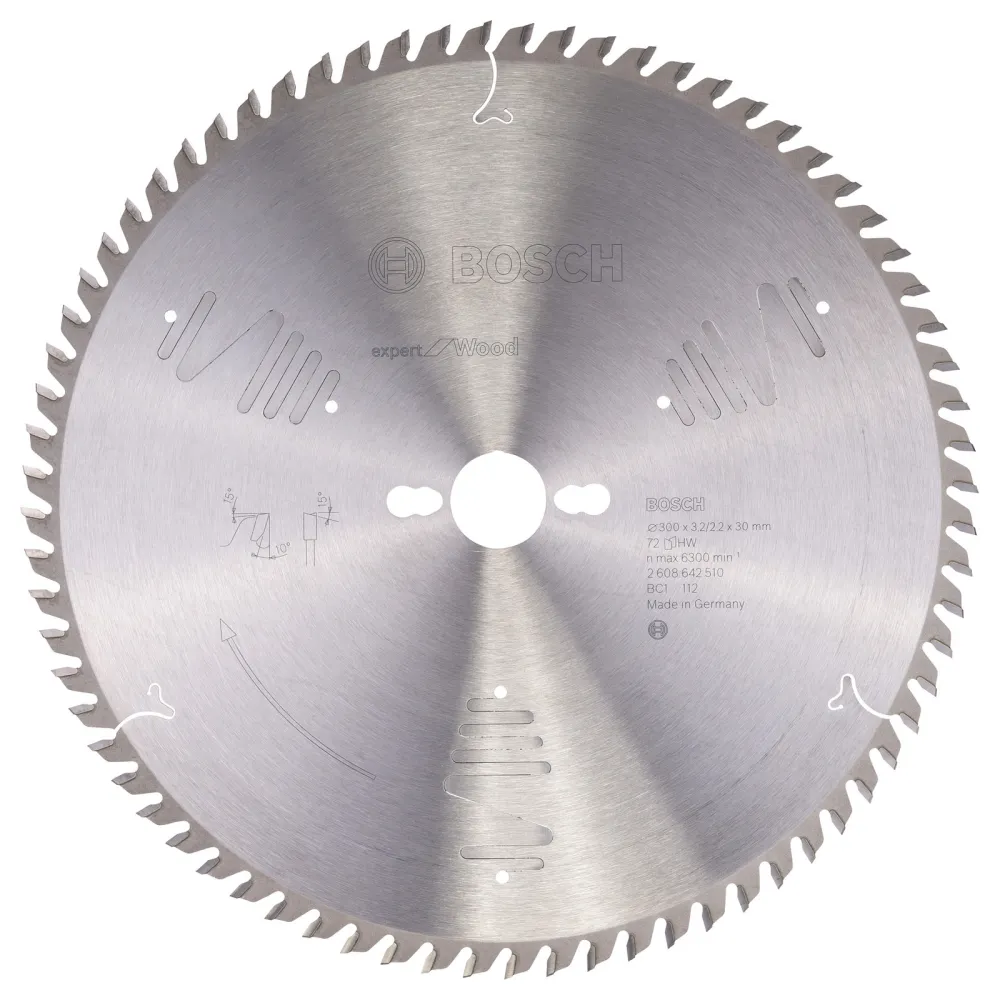 Bosch Kreissägeblatt Expert Wood für Paneelkreis- und Tischsägen 300 x 3,2 x 30 mm 72 - 2608642510
