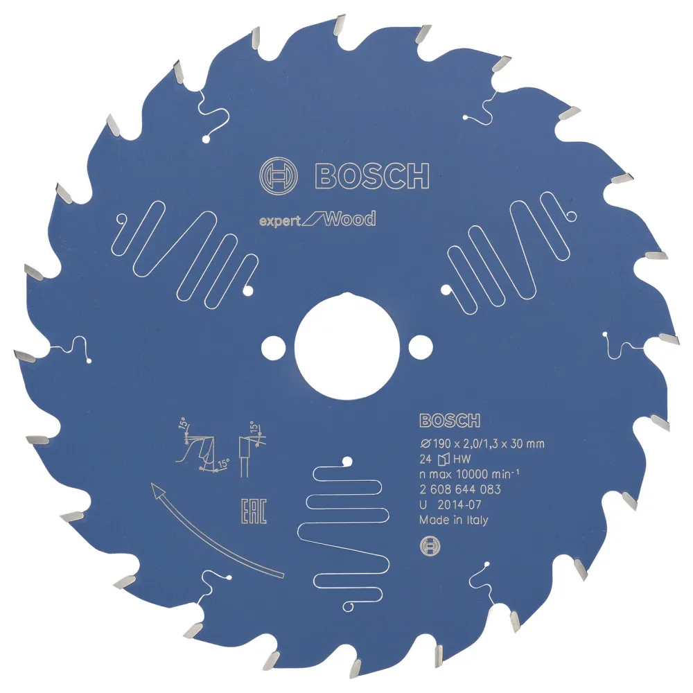 Bosch Kreissägeblatt Expert Wood für Tischkreissägen 190 x 30 x 2 mm 24 - 2608644083