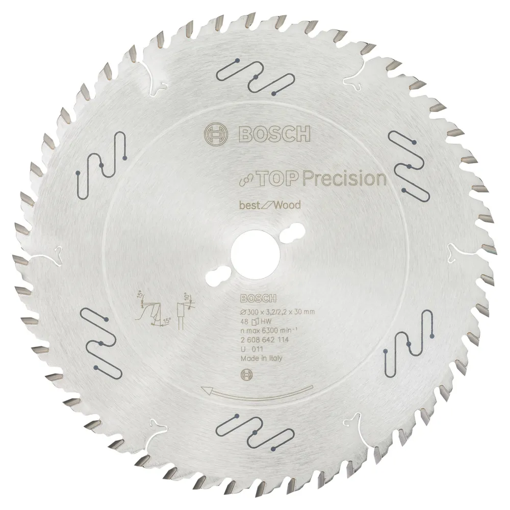 Bosch Kreissägeblatt Top Precision Best Wood, 300 x 30 x 3,2 mm, 48 - 2608642114