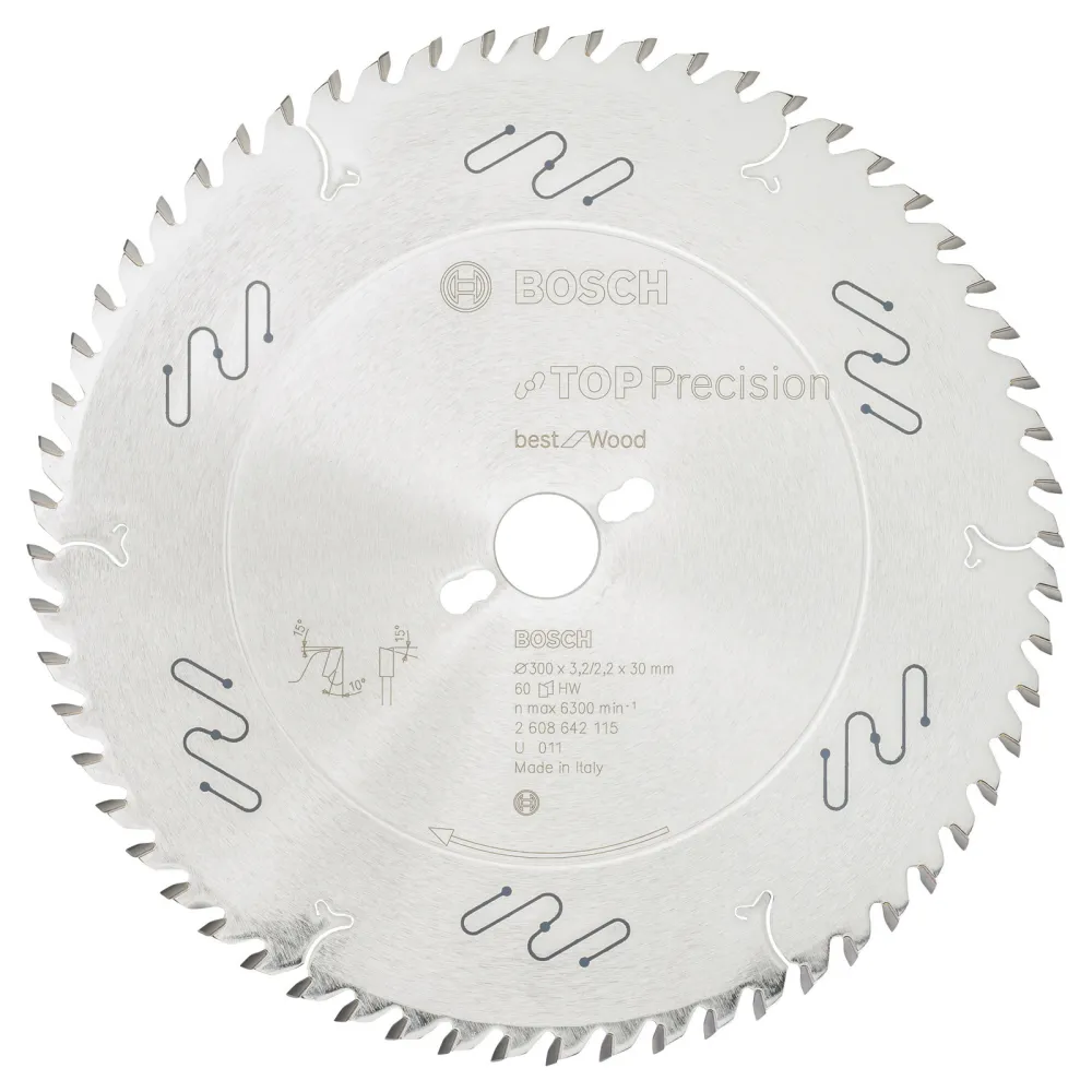 Bosch Kreissägeblatt Top Precision Best Wood, 300 x 30 x 3,2 mm, 60 - 2608642115