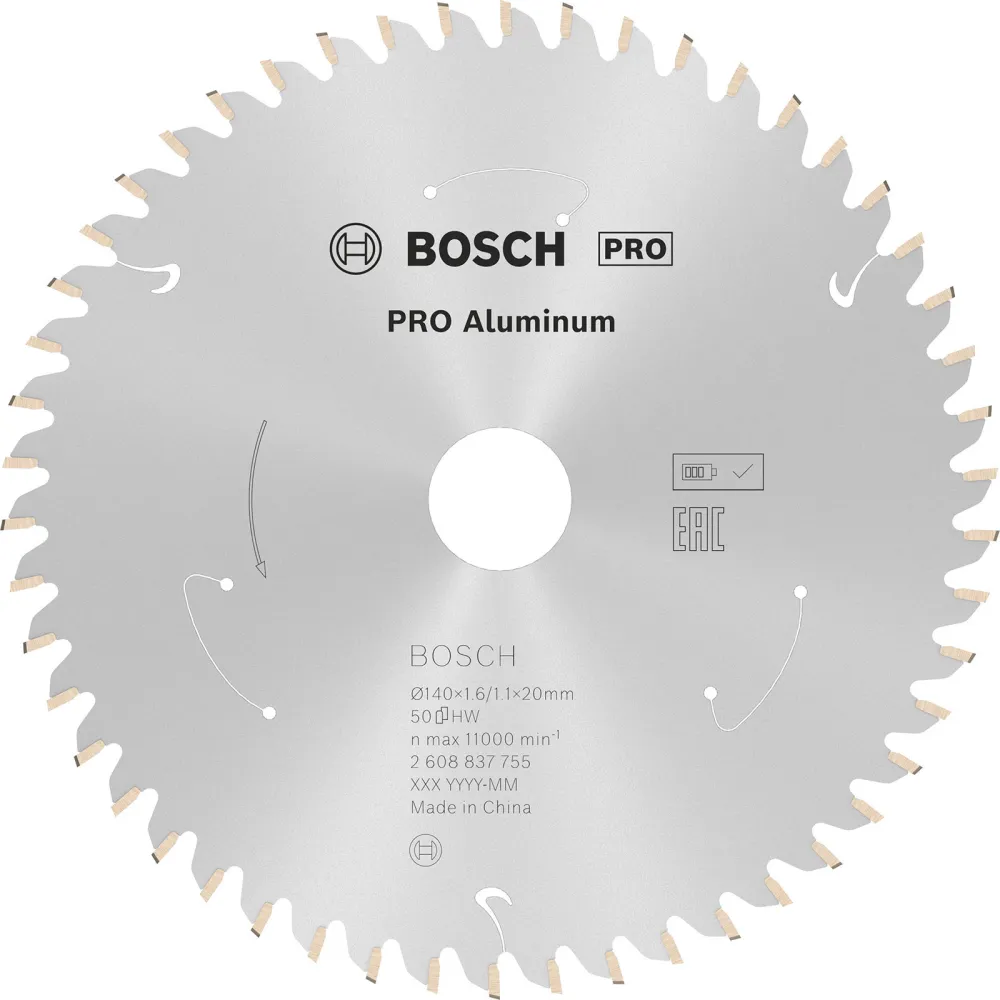 Bosch PRO Aluminium cordless Blatt für Kreissägen 140 x 1,6 x 20 mm - 2608837755