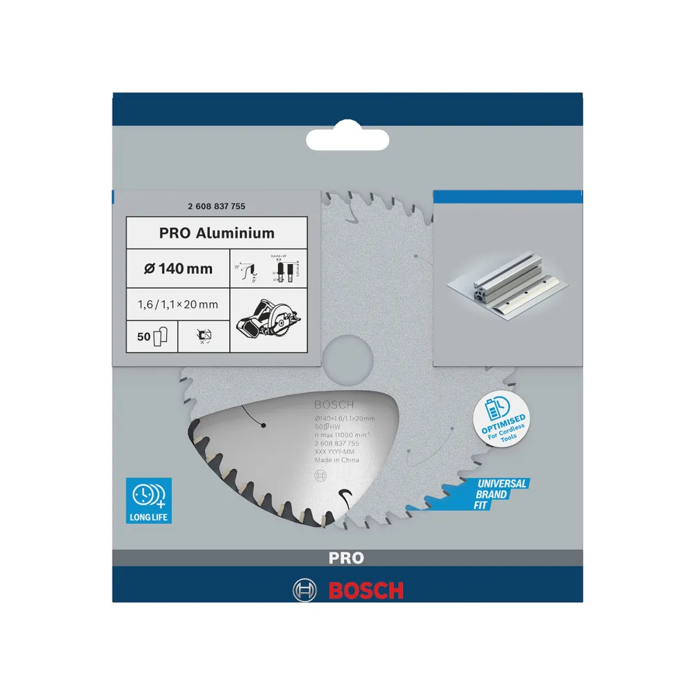 Bosch PRO Aluminium cordless Blatt für Kreissägen 140 x 1,6 x 20 mm - 2608837755