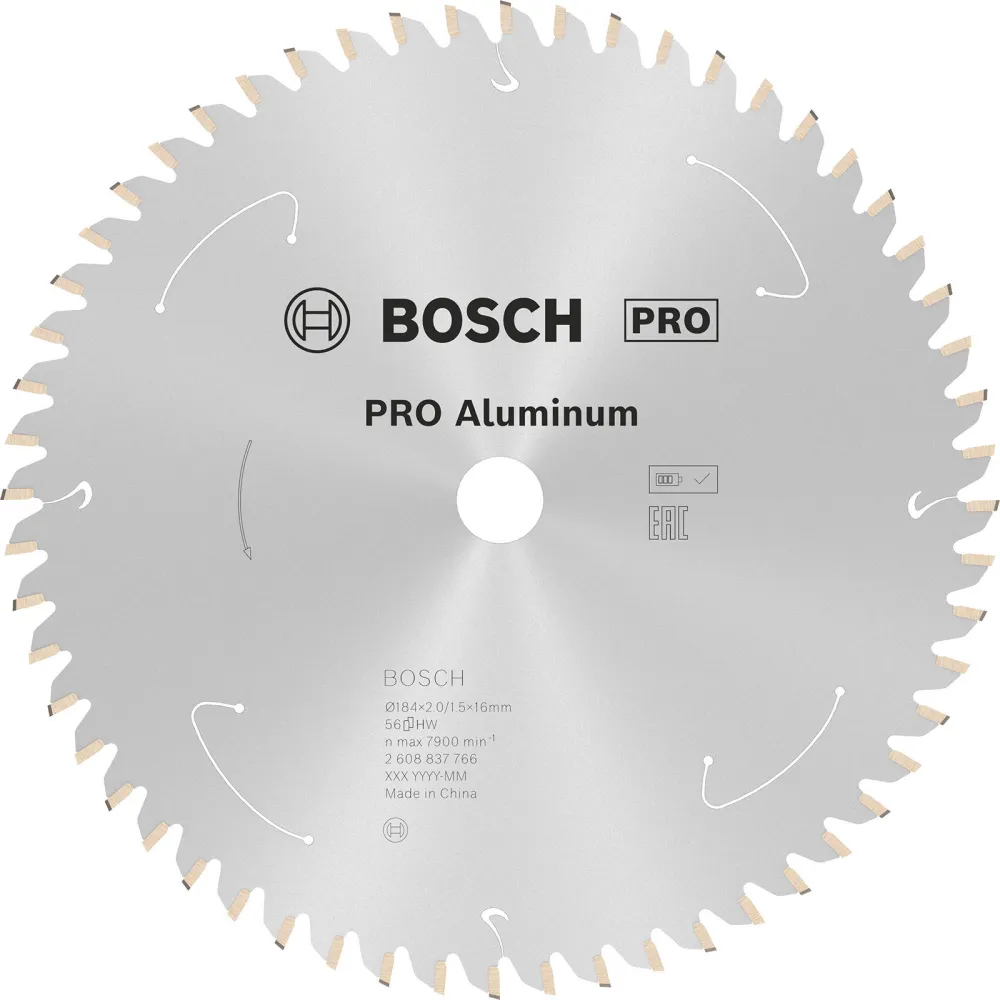 Bosch PRO Aluminium cordless Blatt für Kreissägen 184 x 2 x 16 mm - 2608837766