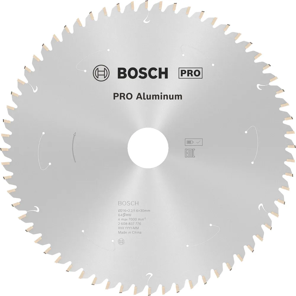 Bosch PRO Aluminium cordless Blatt für Kreissägen 216 x 2,2 x 30 mm - 2608837776