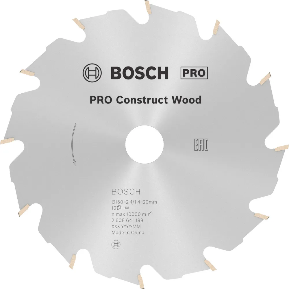 Bosch PRO Construct Wood Kreissägeblatt 150 x 2,4 x 20 mm - 2608641199