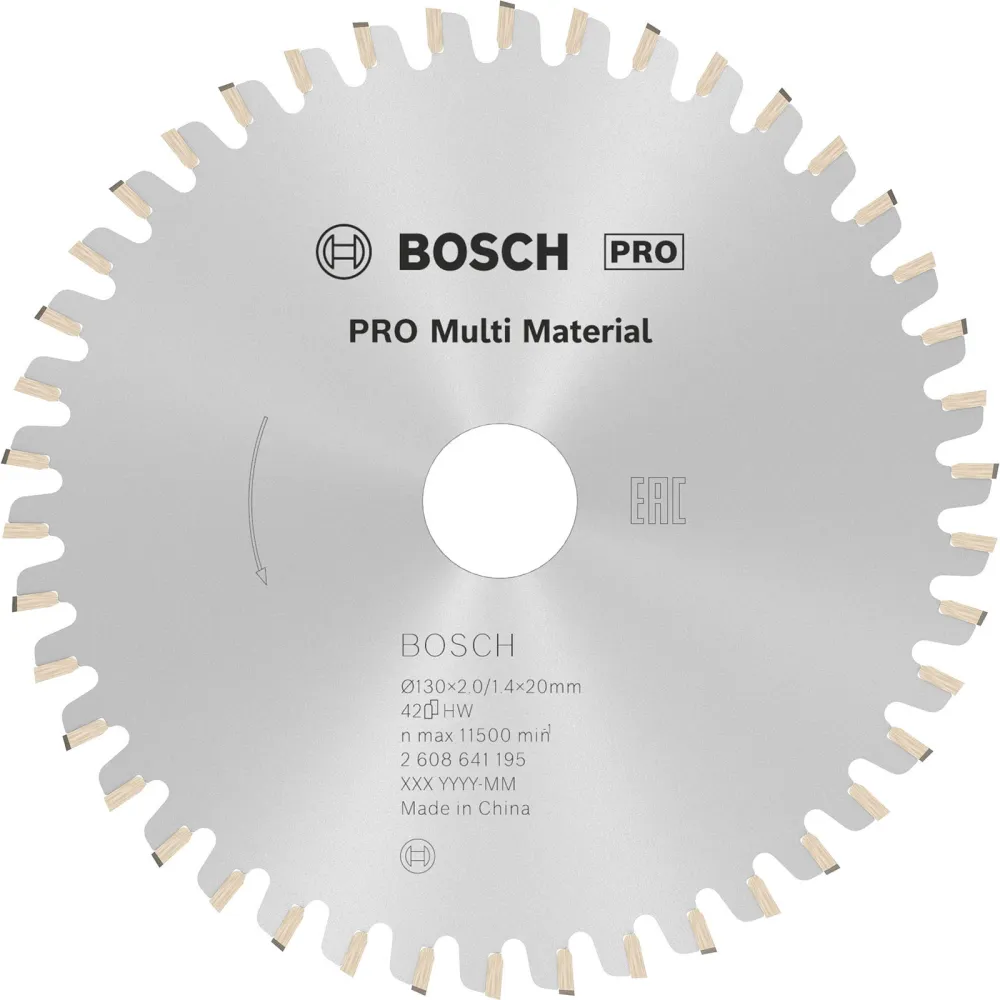 Bosch PRO Multi Material Kreissägeblatt 130 x 2 x 20 mm - 2608641195