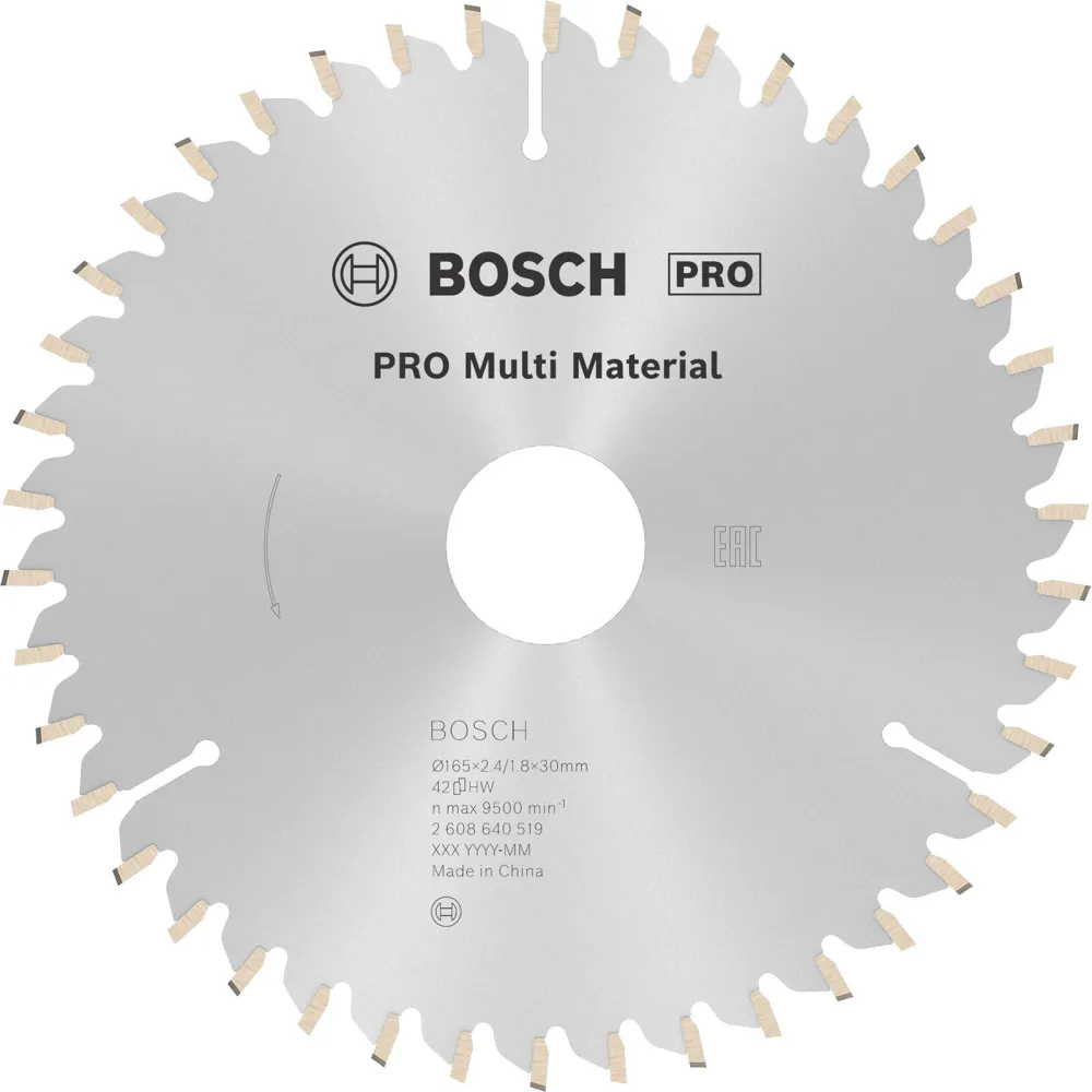 Bosch PRO Multi Material Kreissägeblatt 165 x 2,4 x 30 mm - 2608640519