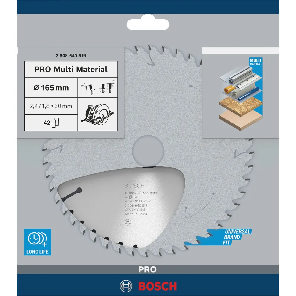 Bosch PRO Multi Material Kreissägeblatt 165 x 2,4 x 30 mm - 2608640519