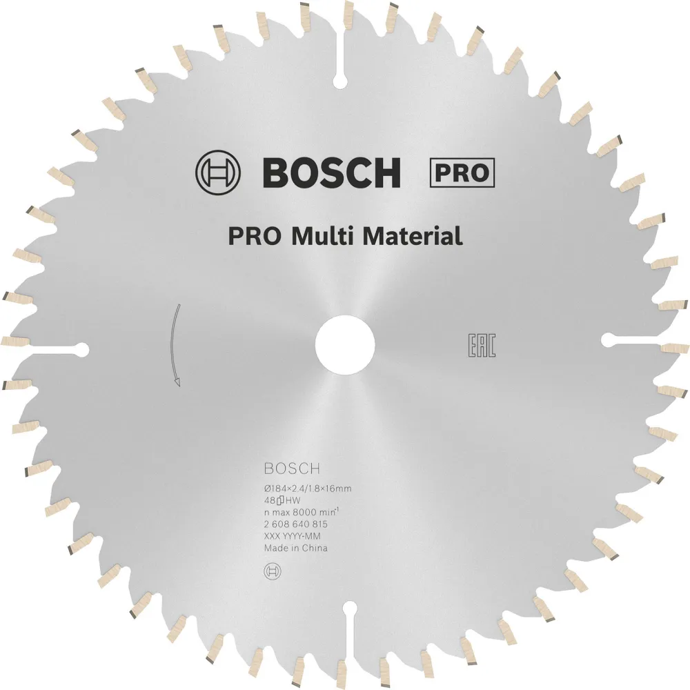 Bosch PRO Multi Material Kreissägeblatt 184 x 2,4 x 16 mm - 2608640815
