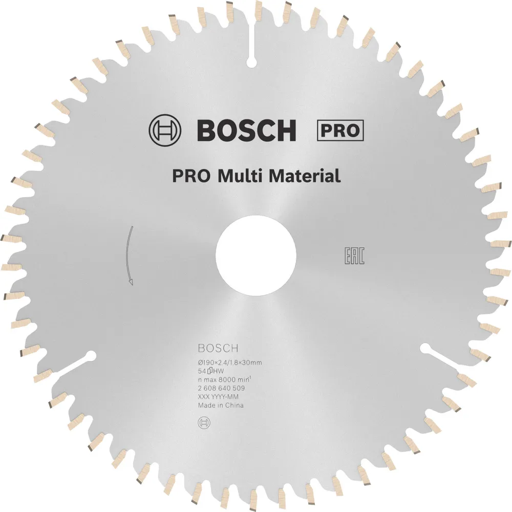 Bosch PRO Multi Material Kreissägeblatt 190 x 2,4 x 30 mm - 2608640509