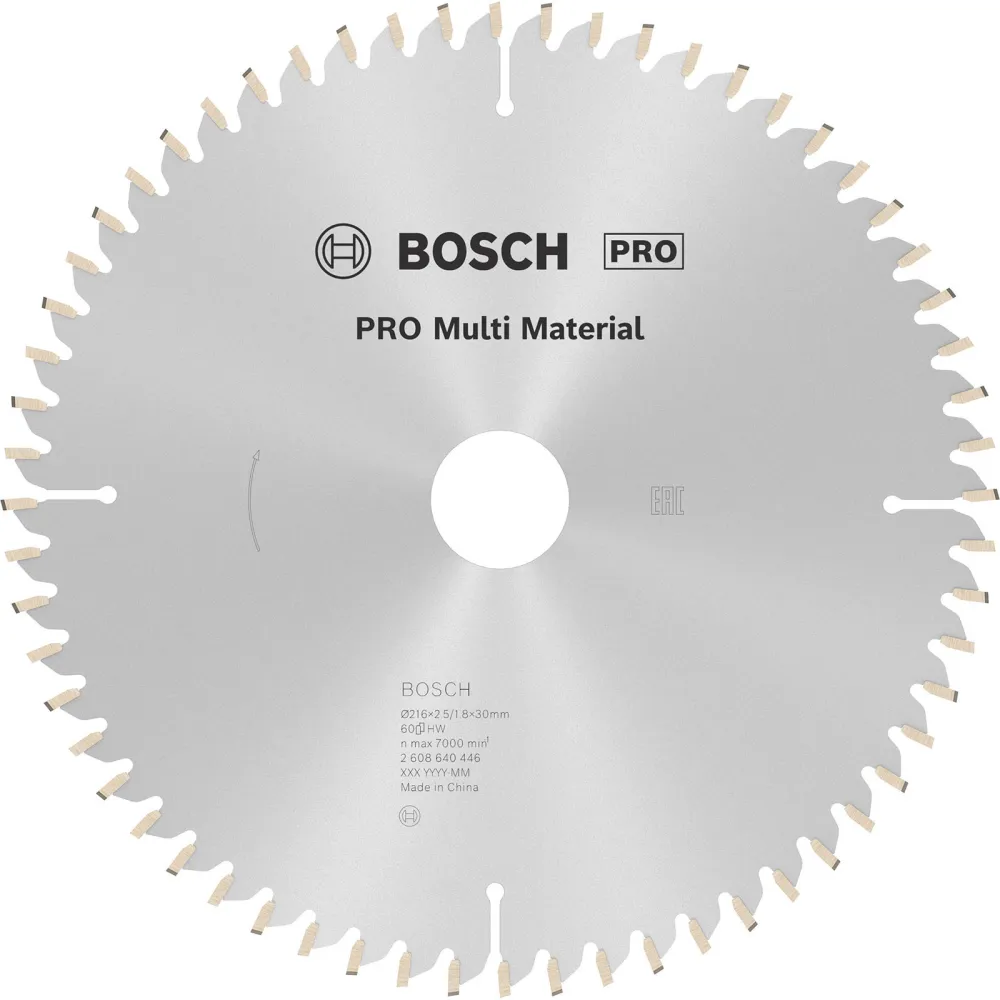 Bosch PRO Multi Material Kreissägeblatt 216 x 2,5 x 30 mm - 2608640446